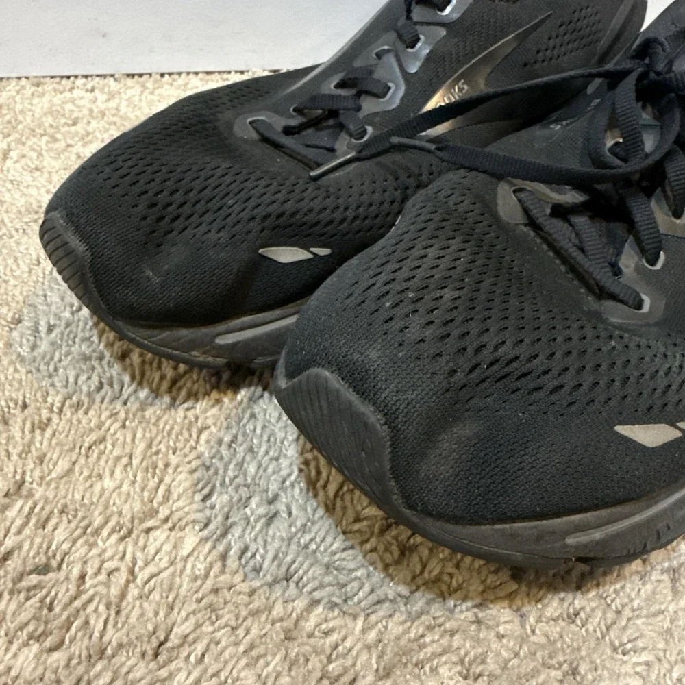 Brooks Ghost 15 Shoes Mens Size 13 Black Wide 2E Road Running Sneakers Athletic